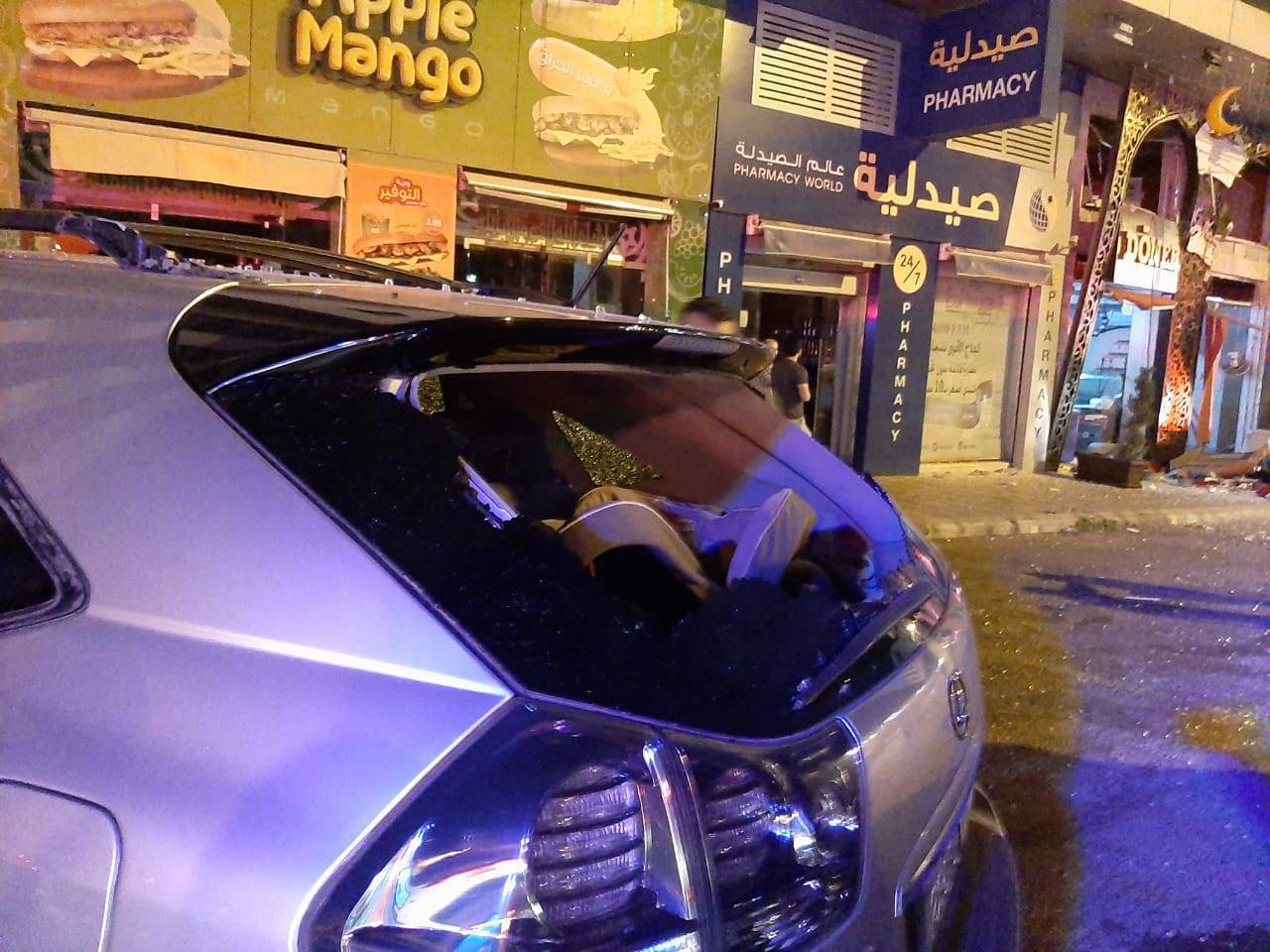 انفجار اسطوانة غاز في أحدالمطاعم بشارع المدينة المنورة 