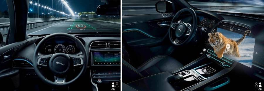 جاكوار لاند روڤر تطور تجربة غامرة ثلاثية الأبعاد داخل السيارة من خلال شاشة الزجاج الأمامي