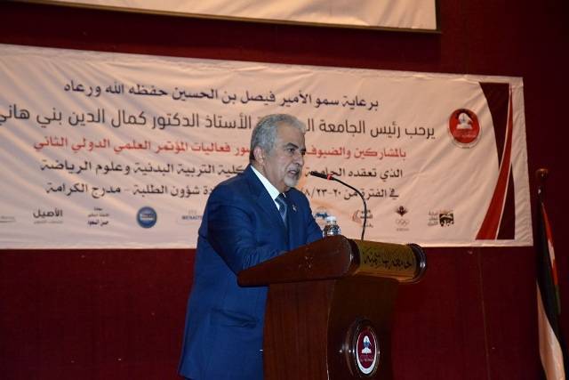 مندوباً عن الأمير فيصل بن الحسين...أ.د. حمدان يفتتح مؤتمر الرياضة والتنمية المستدامة في الجامعة الهاشمية
