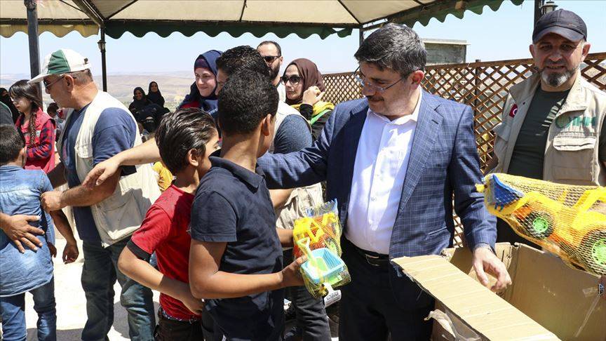 الإغاثة التركية تقيم فعالية ترفيهية للأيتام في عفرين السورية