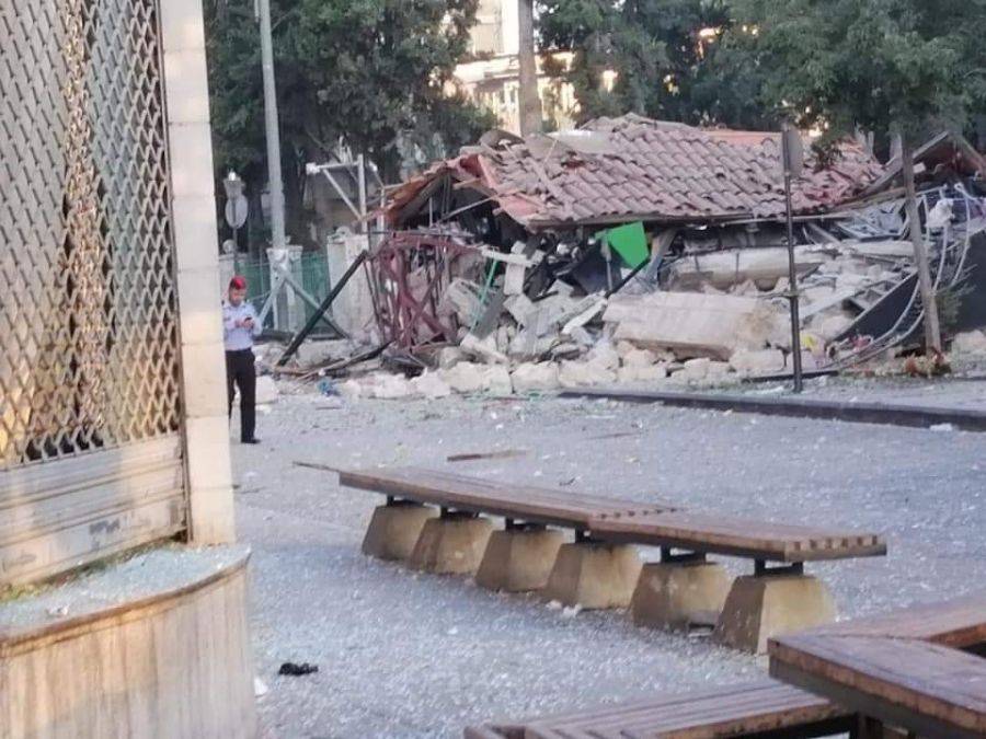 انفجار اسطوانة غاز فى احدى المطاعم بشارع الريمبو