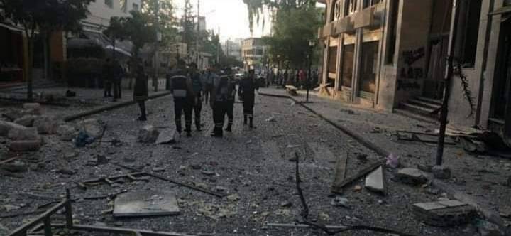 انفجار اسطوانة غاز فى احدى المطاعم بشارع الريمبو 
