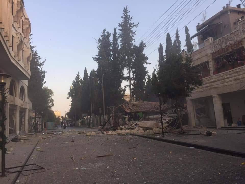 انفجار اسطوانة غاز فى احدى المطاعم بشارع الريمبو 