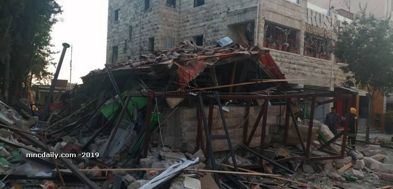 انفجار اسطوانة غاز فى احدى المطاعم بشارع الريمبو 