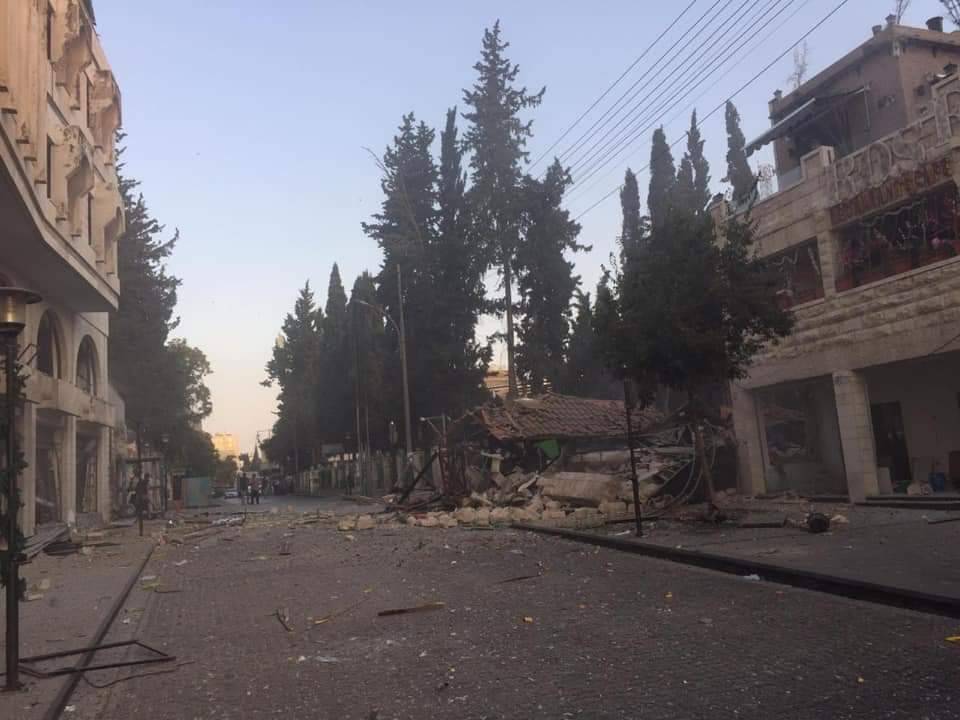 انفجار اسطوانة غاز فى احدى المطاعم بشارع الريمبو 