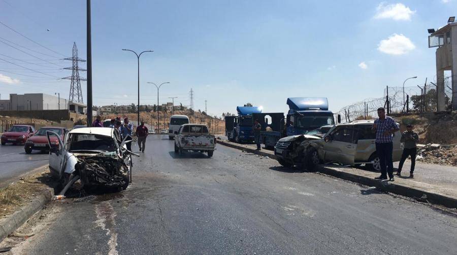 وفاة شخص وإصابة ثلاثة  آخرين  اثر حادث تصادم في محافظة  الزرقاء