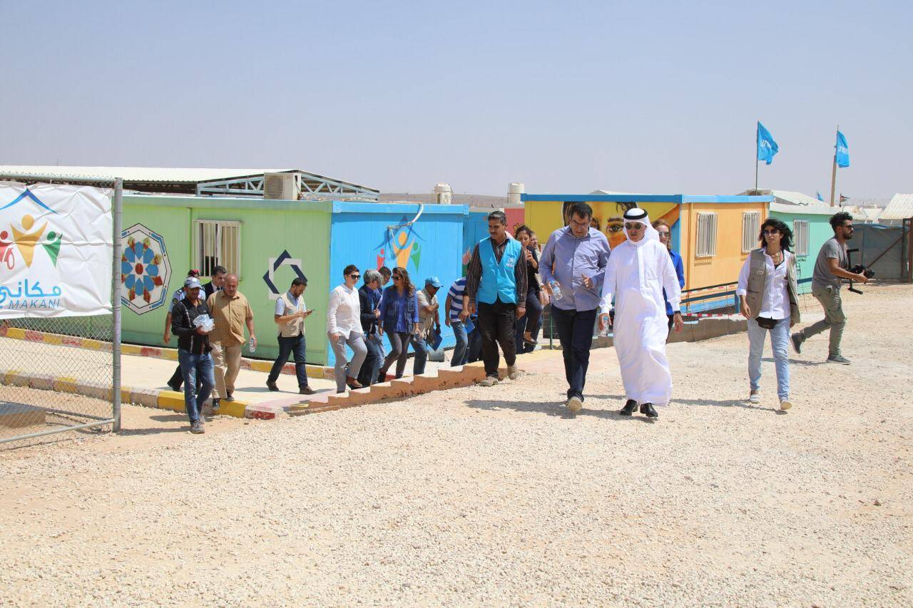 الغرير يزور مخيم الازرق للاجئين السوريين..مصور