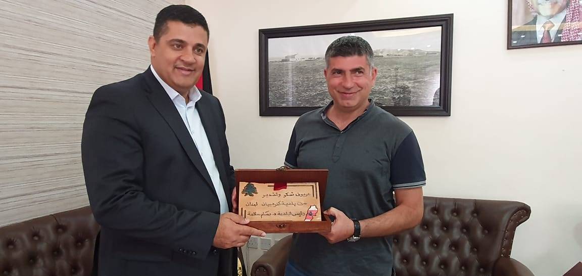 وفد من بلديه كفر  دبيان/لبنان يزور بلديه مادباالكبرى