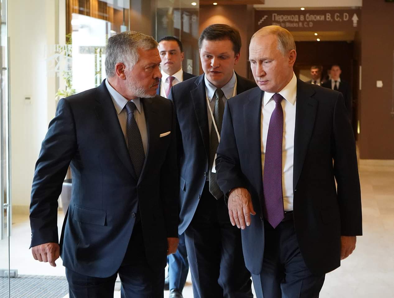 جلالة الملك عبدالله الثاني يعقد مباحثات ثنائية مع الرئيس الروسي فلاديمير بوتين