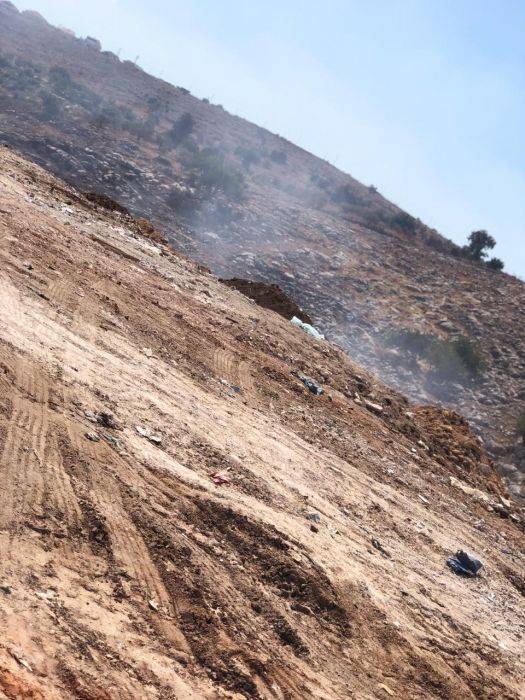 إغلاق موقع لتهريب النفايات الإسرائيلية في بلدة نعلين