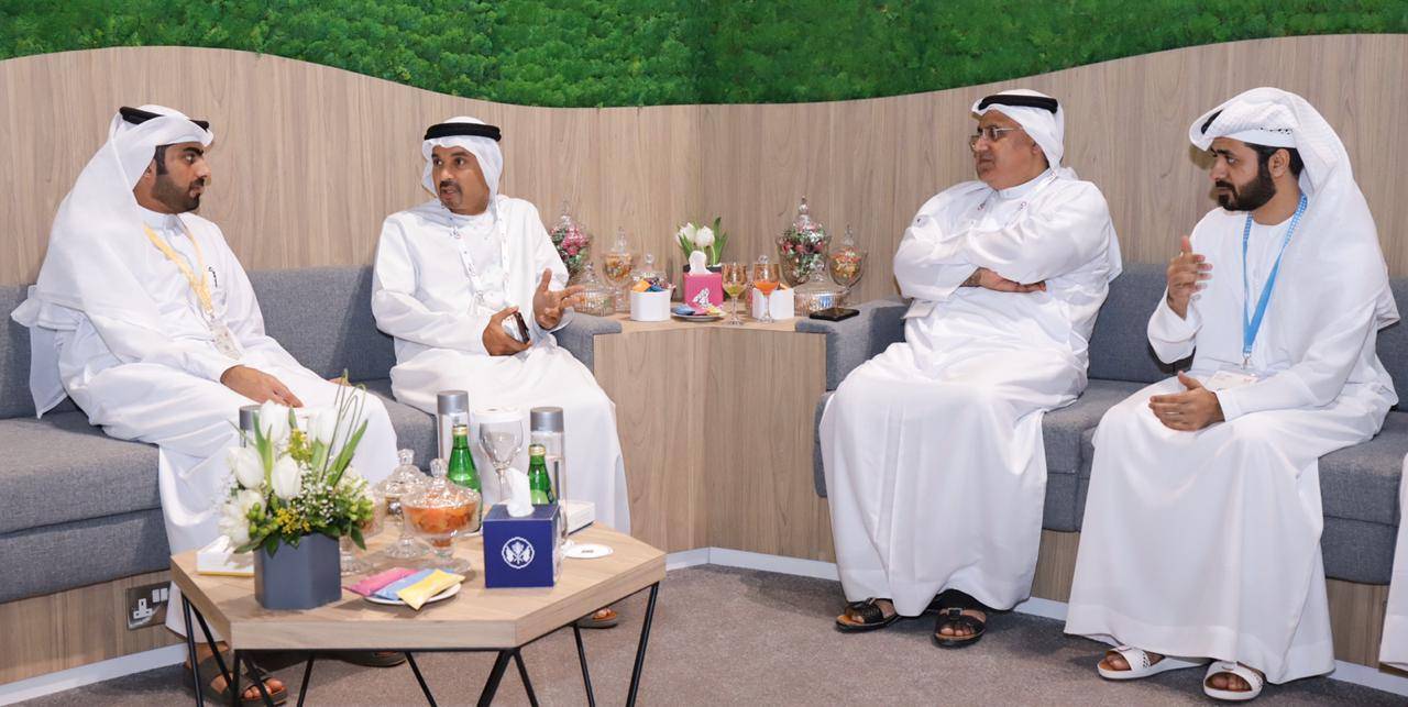 سمو الشيخ مكتوم بن محمد بن راشد آل مكتوم نائب حاكم دبي يزور جناح حكومة الشارقة  في أسبوع جيتكس للتقنية 2019 