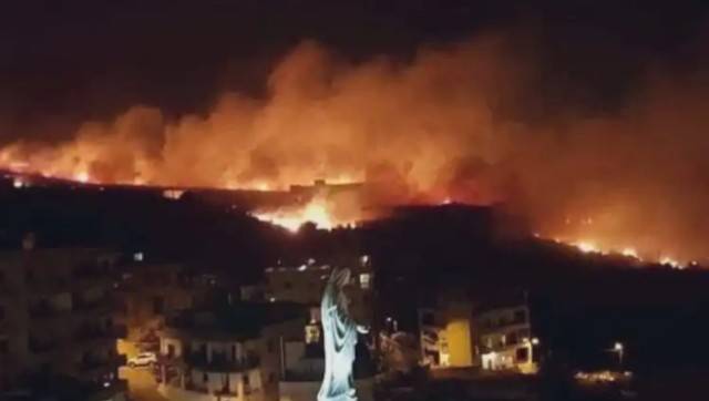 اندلاع حرائق ضخمة شمالي لبنان مساء أمس 