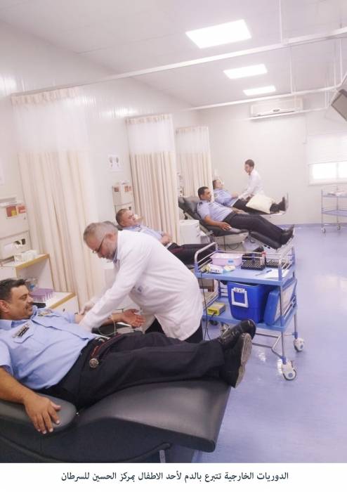 إدارة الدوريات الخارجية تنظم حملة للتبرع بالدم لطفل مريض بالسرطان