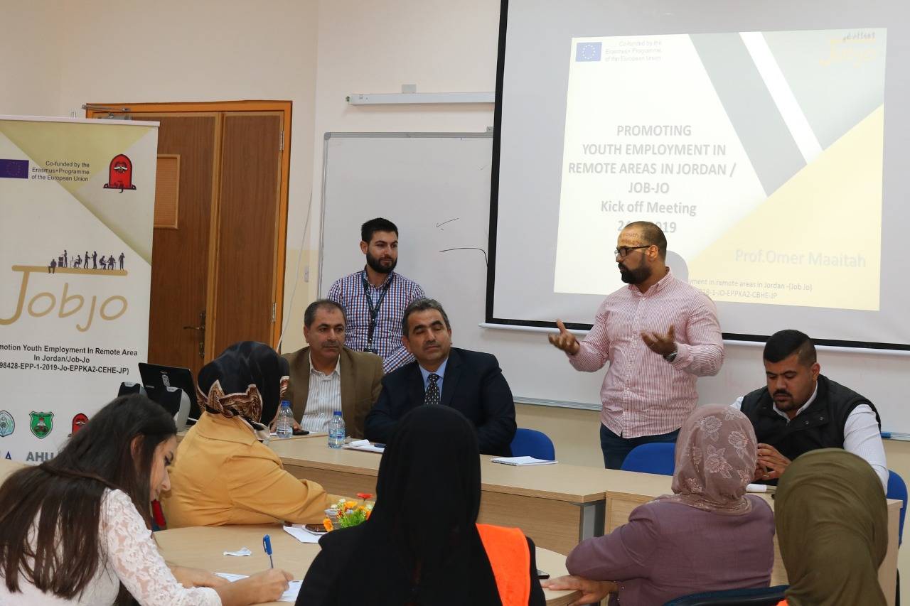 ورشة عمل تعريفية بمشروع JOB-JO في جامعة الحسين بن طلال 