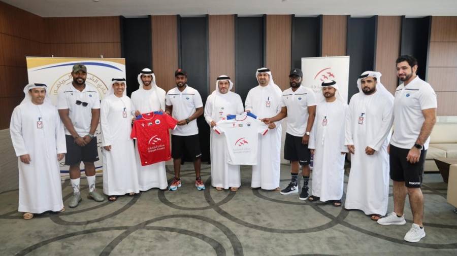مطار الشارقة یرعى فریق كرة الید في نادي الشارقة خلال موسم 2019 2020