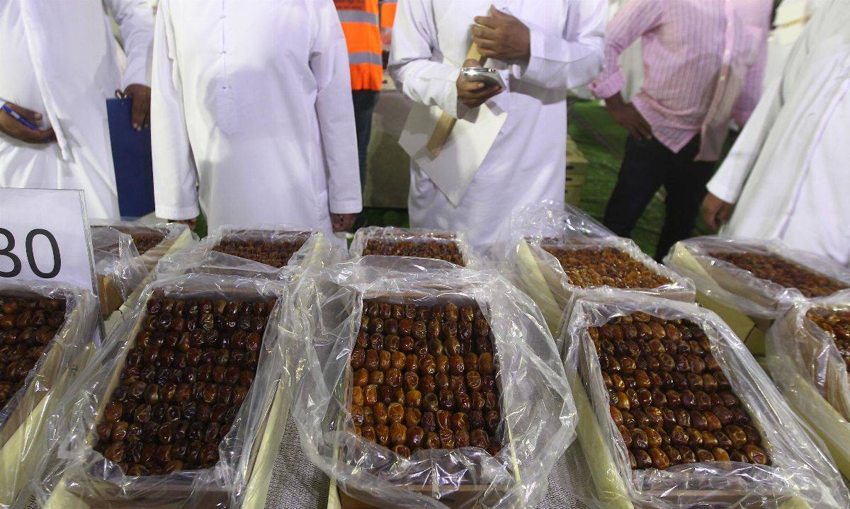 انطلاق فعاليات مزاد ليوا للتمور يوم أمس من منطقة الظفرة