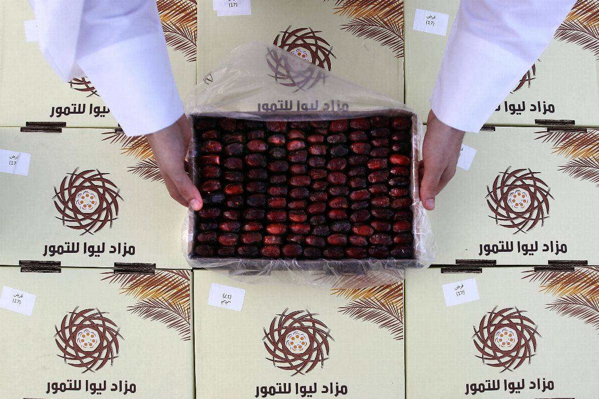 انطلاق فعاليات مزاد ليوا للتمور يوم أمس من منطقة الظفرة