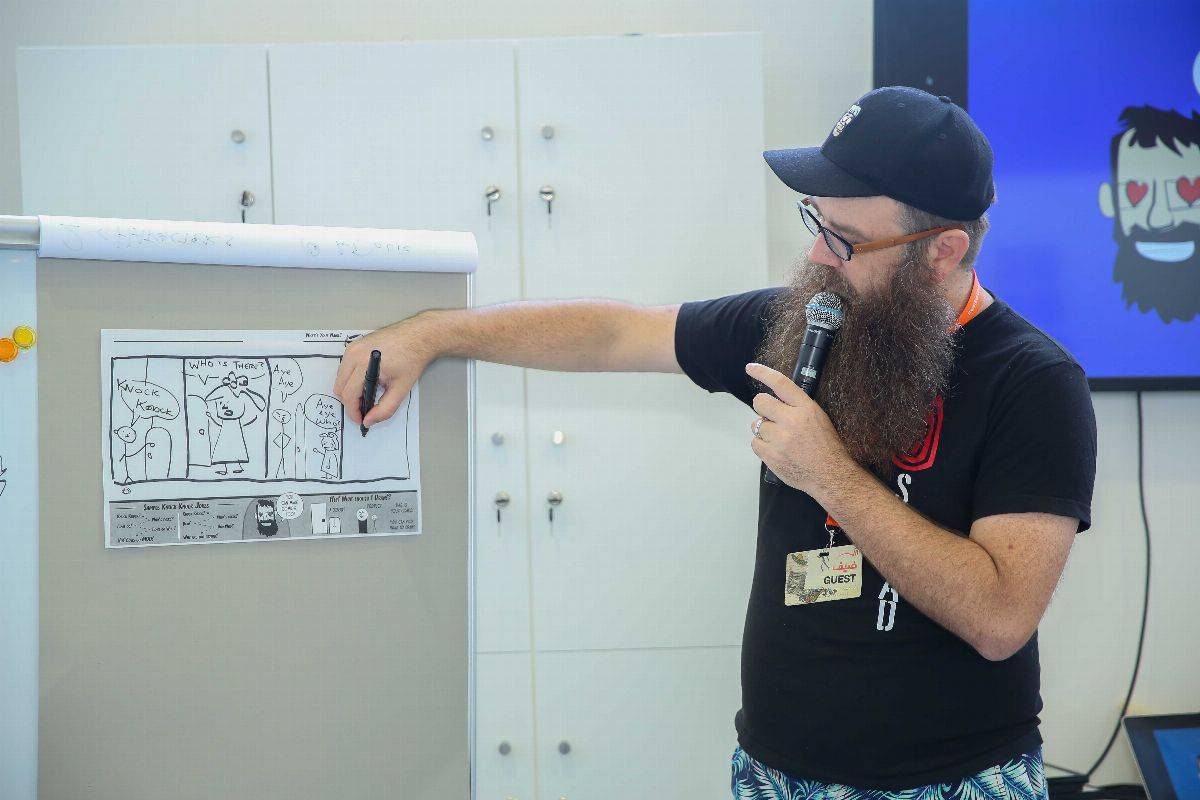 أطفال معرض الشارقة الدولي للكتاب یسافرون عبر الزمن في رسوم من  الماضي