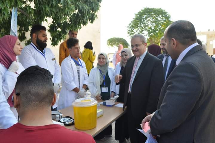 رئيس جامعة جدارا يفتتح اليوم الصحي لكلية الصيدلة