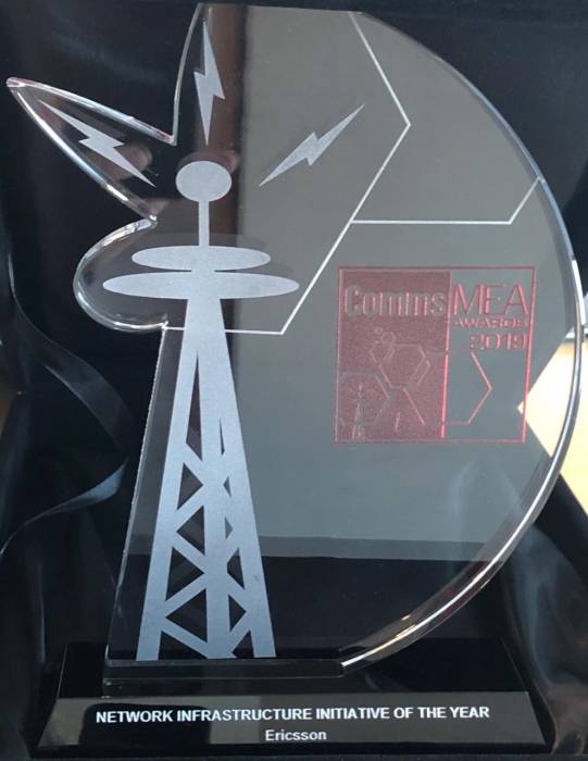 اريكسون تفوز بجائزة مبادرة البنية التحتية الأفضل للشبكة في حفل توزيع جوائز   CommsMEA 2019