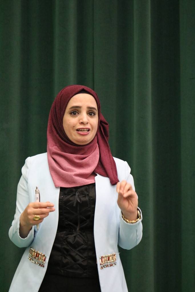 محاضرة للمدربة الاعلامية انتصار البدور في جامعة الحسين بن طلال