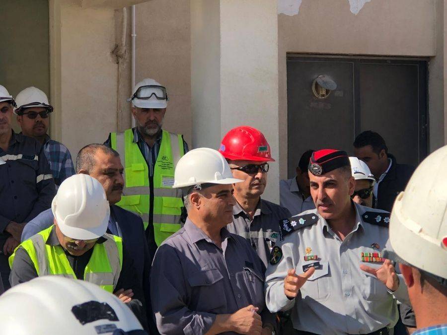 مديرية دفاع مدني العقبة  تنفذ تمرين وهمي مفترض على شركة الأسمدة اليابانية الأردنية