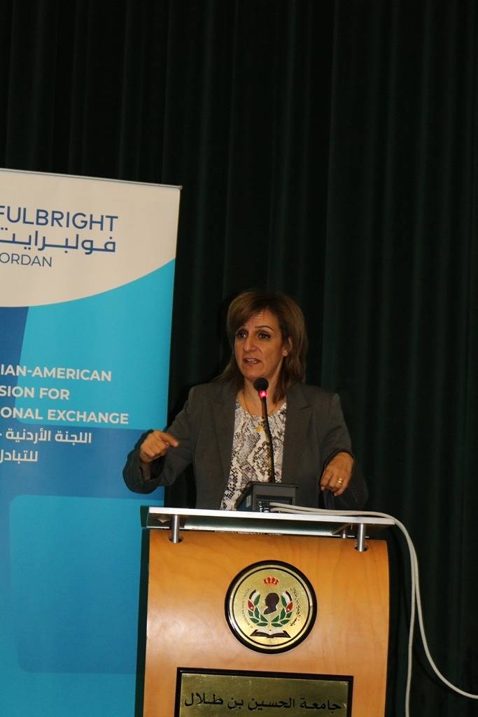 اللجنة الأمريكية الأردنية لتبادل التعليم (Fulbright Jordan) تحاضر في جامعة الحسين بن طلال