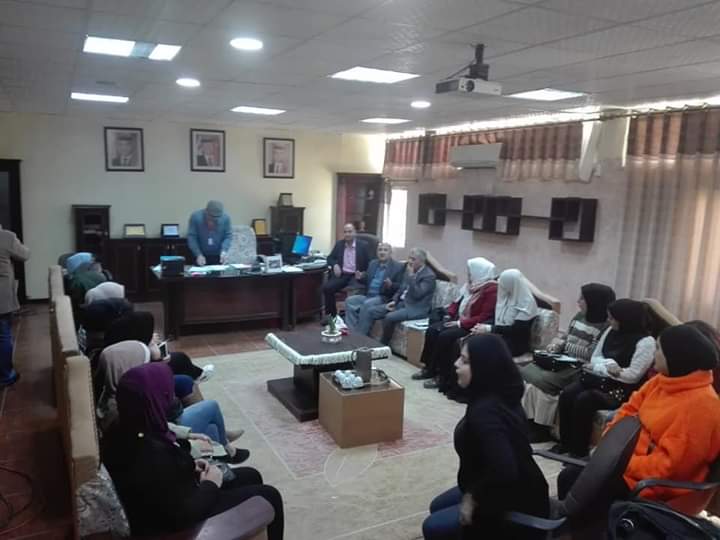 زيارة طلبة من كلية العلوم التربويه في جامعة جدارا إلى مركز التدريب المهني في المشارع