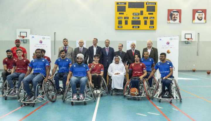 جامعة عجمان تستضیف مباراة كرة سلة لأصحاب الھمم