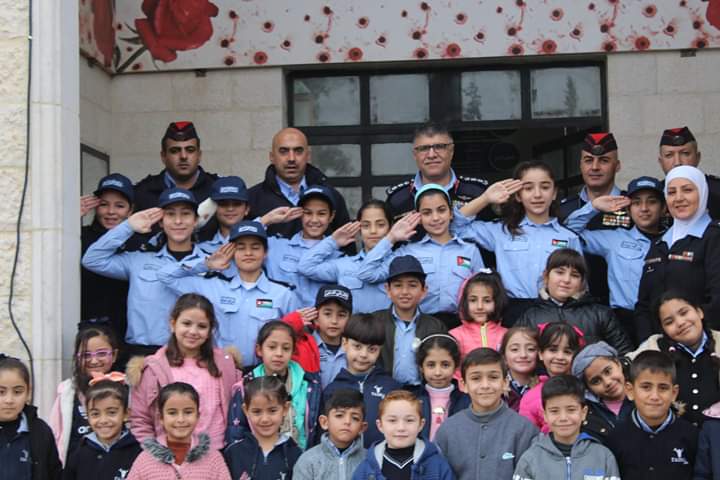  فريق الشرطي الصغير يزور مديرية شرطة محافظة مأدبا 