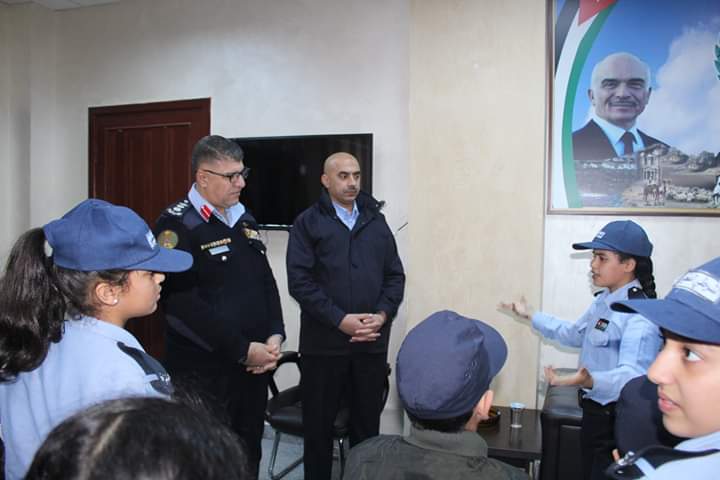  فريق الشرطي الصغير يزور مديرية شرطة محافظة مأدبا 