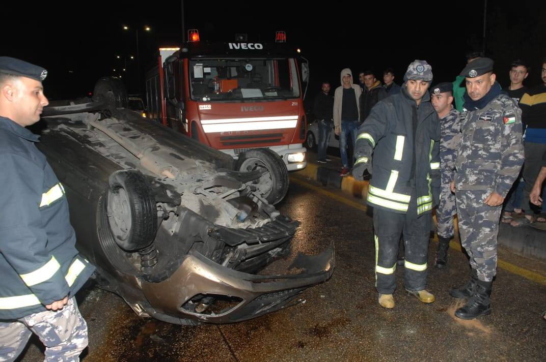 إصابة شخصين اثر حادث تصادم في محافظة اربد