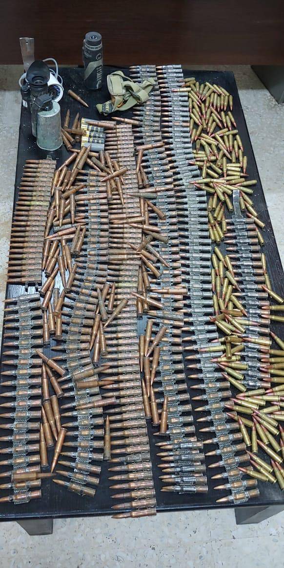 ضبط كميات كبيرة من الذخيرة الحية اثناء حملة امنية في منطقة الرويشد