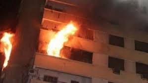 إصابة شخص اثر حريق شقة بالعاصمة