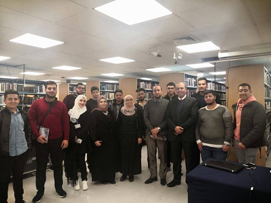 جامعة الزرقاء تشارك في الجلسة التثقيفية بمكتبة شومان