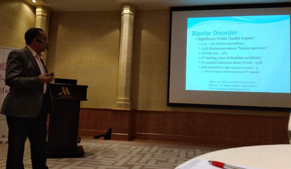 رئيس جمعية أطباء الأمراض النفسية الأردنية يحاضر عن اضطراب ثنائي القطب 