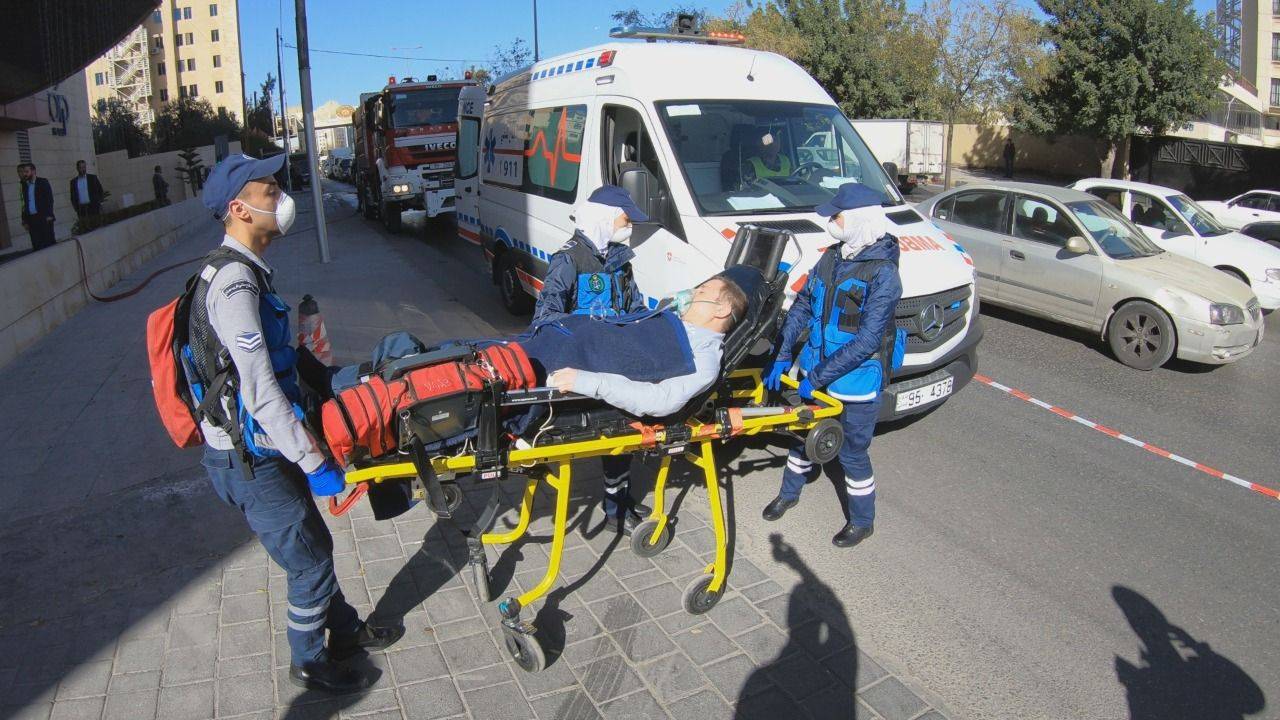 مديرية دفاع مدني غرب عمان تنفذ تمرين وهمي مفترض على احد الفنادق  في العاصمة عمان