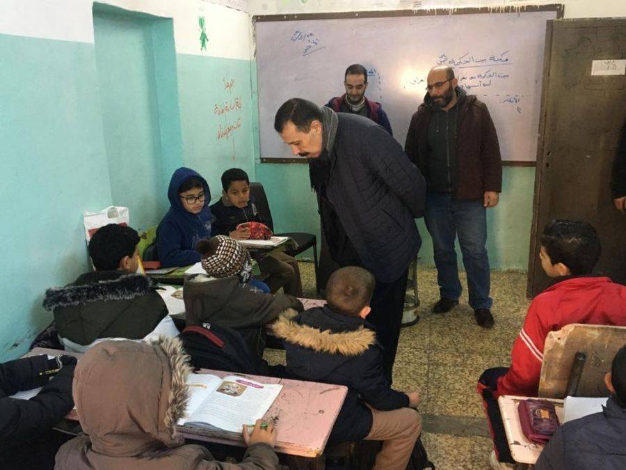 النعيمي يقوم بزيارة تفقدية مفاجئة لمدرسة الحجاج بن يوسف الأساسية للبنين في لواء ماركا
