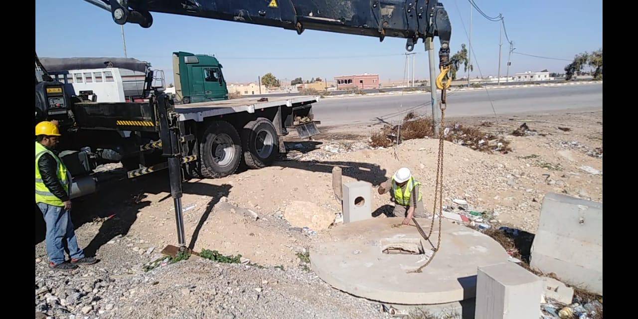 المياه : الانتهاء من اعمال اصلاح اعتداء خط ناقل الديسي  في القطرانة