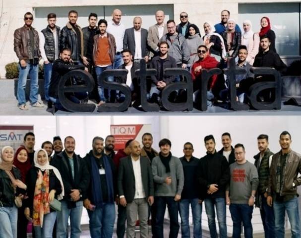 طلبة  قسم الشبكات وامن المعلومات بجامعة عمان الاهلية  يزورون شركتي Estarta و SMT