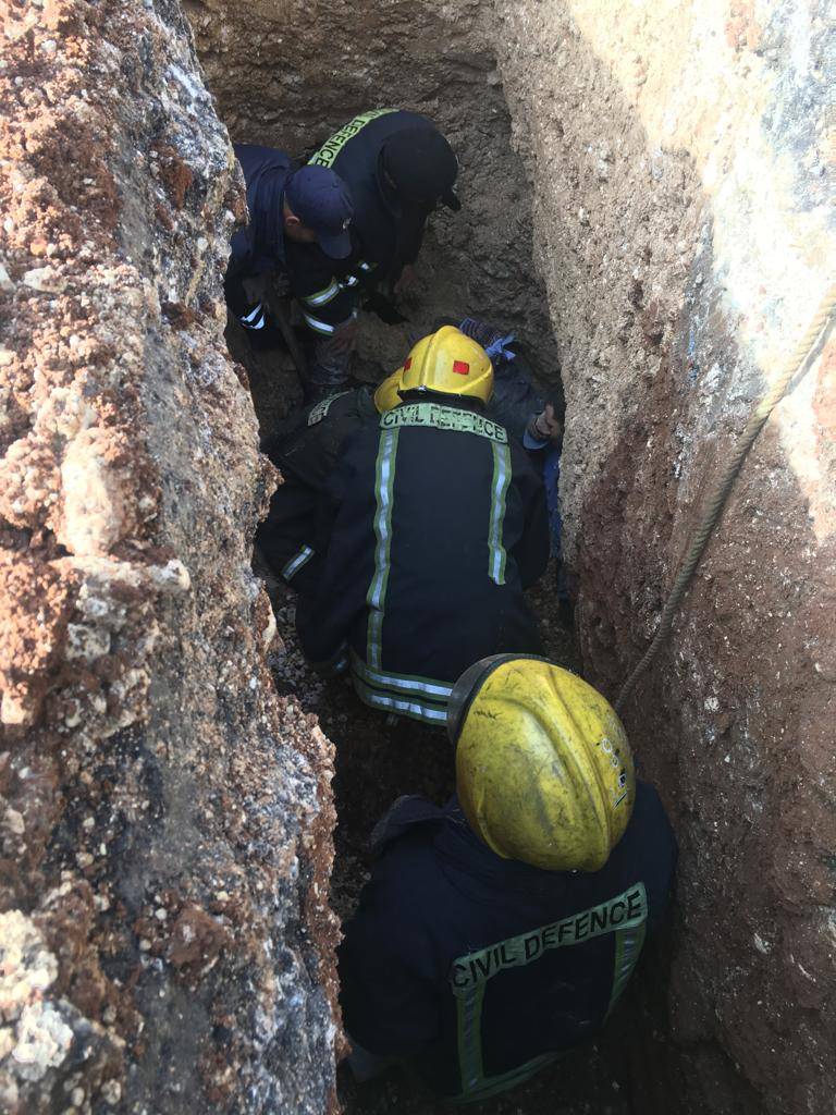 إصابة شخصين اثر حادث انهيار  أتربة  في العاصمة عمان