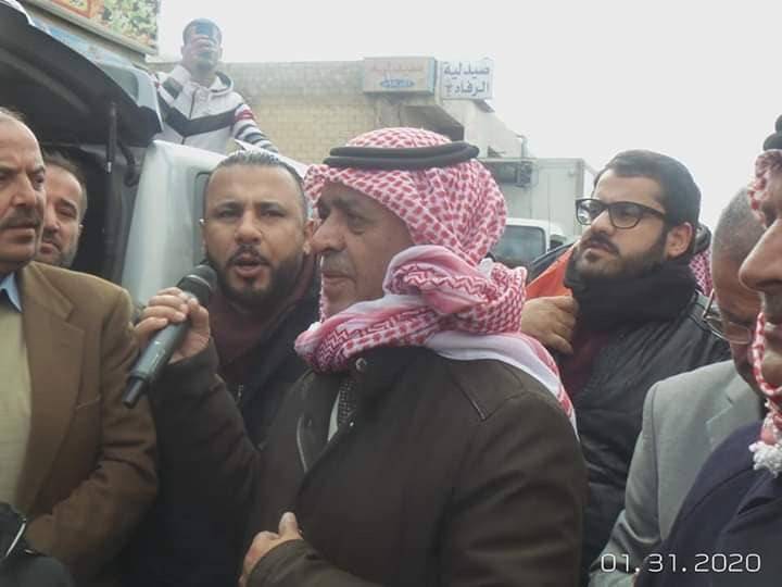 عشائر الحي الشرقي في مادبا تنظم وقفة تأييد لمواقف الملك الرافضة لصفقة القرن . 