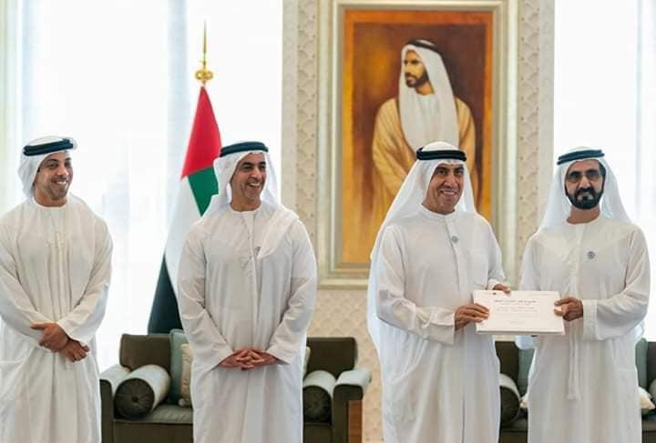 تهنئة للدكتور أحمد النصيرات لتسلمه رئاسة هيئة التحكيم العليا لجوائز التوطين بالإمارات 