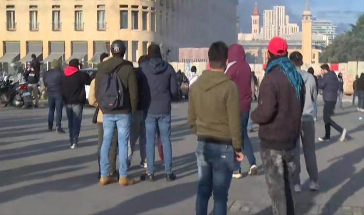 مواجهات بين المتظاهرين والجيش اللبناني وسط العاصمة اللبنانية بيروت