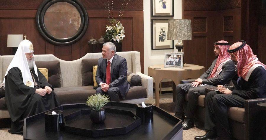 الملك يستقبل غبطة البطريرك كيريل بطريرك موسكو وعموم روسيا