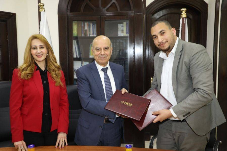 توقيع مذكرة تفاهم مشترك بين جامعة الإسراء و شركة الصواب للتدريب والاستشارات