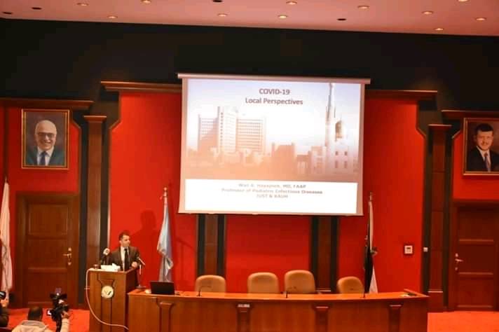 انطلاق الحملة الوطنية للتوعية بمرض الكورونا بمستشفى الملك المؤسس عبدالله الجامعي 