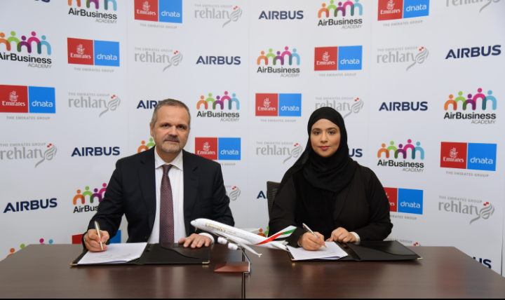 تعاون بين مجموعة الإمارات وشركة إيرباص لتوفير برامج قيادة لمواطني الدولة
