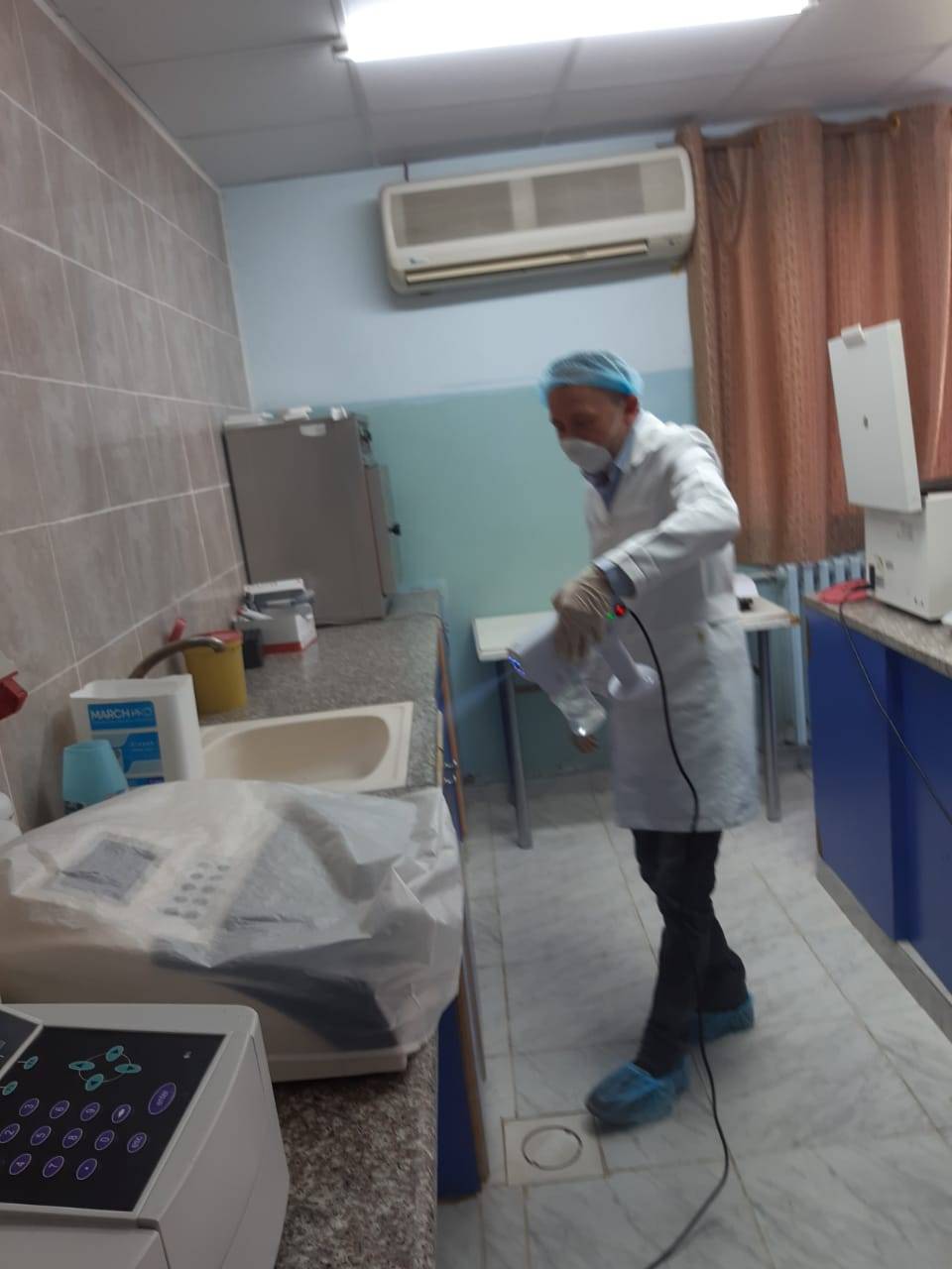 هيئة شباب كلنا الاردن تنفذ حملة تعقيم المؤسسات الحكومية ضد فيروس كورونا 