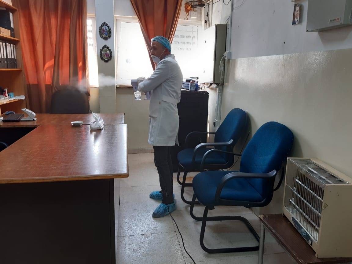 هيئة شباب كلنا الاردن تنفذ حملة تعقيم المؤسسات الحكومية ضد فيروس كورونا 